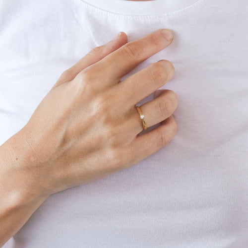 Bague 50 Bague solitaire diamant 0.10ct 58 Facettes LP372/12