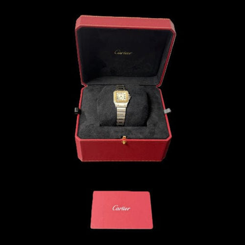 Montre Cartier Montre Santos De Cartier Galbee Pm 58 Facettes MT43964