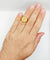 Bague 55 Chevalière antique or jaune monogrammée RC 58 Facettes A05722