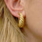Boucles d'oreilles Boucles d'oreilles créoles Van Cleef & Arpels, or jaune godronné. 58 Facettes 35107
