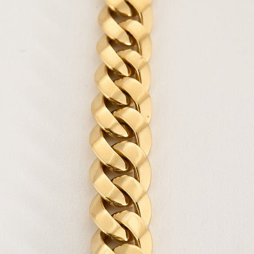 Collier Important collier or jaune maille gourmette 58 Facettes ENG10506