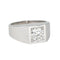 Bague 57 Bague Chevalière  Or blanc Diamant 58 Facettes 4523451CN