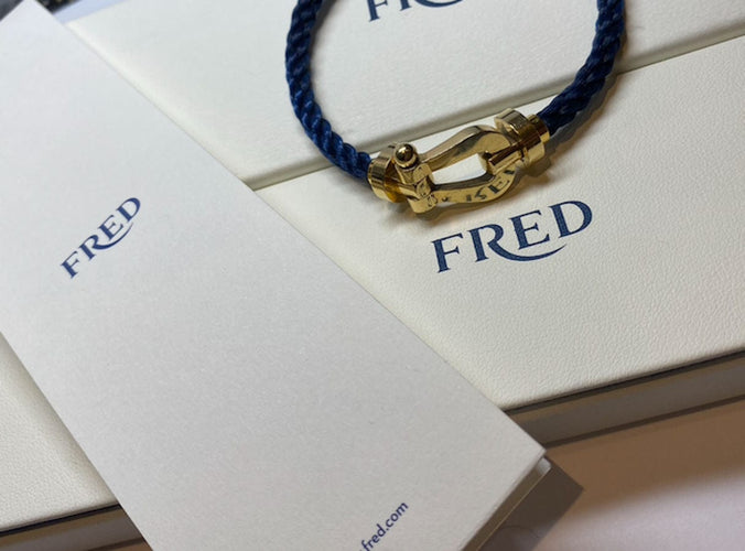 Bracelet BRACELET FRED FORCE 10 GRAND MODELE OR JAUNE 18K (T.16) 58 Facettes