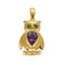 Pendentif Pendentif Hibou en or jaune, améthyste et émeraudes 58 Facettes REU0794X2
