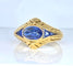 Bague 54 Bague en or jaune 18 carats saphirs cabochon et calibrés époque Art Deco 58 Facettes AB666