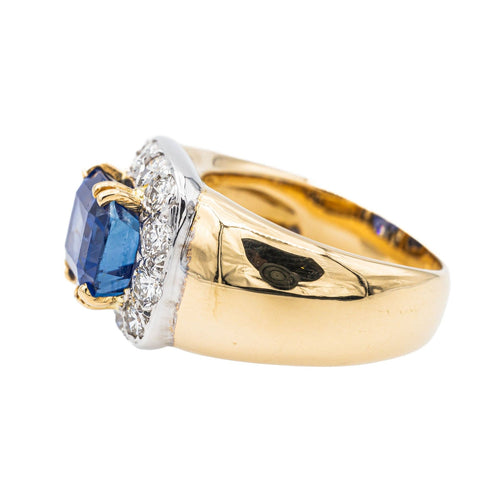 Bague 54 Bague Or jaune, Or blanc Saphir, Diamant 58 Facettes 3393426CN