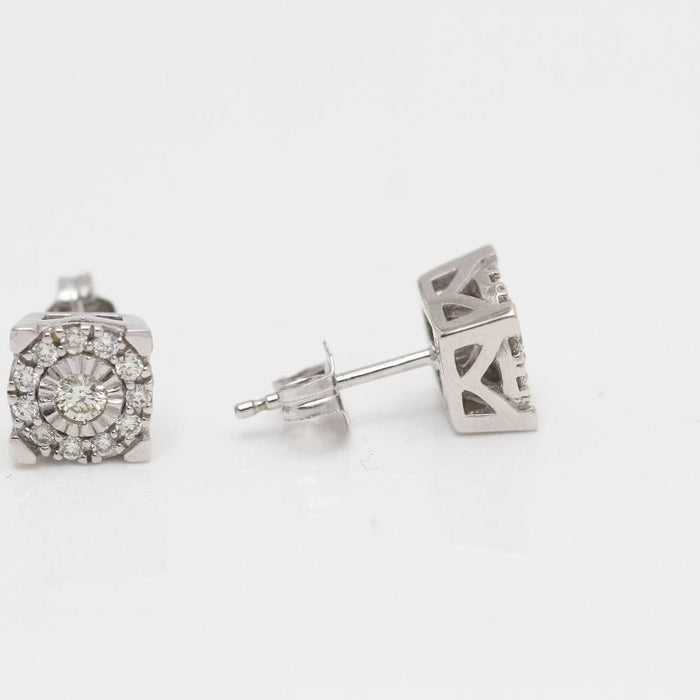 Boucles d'oreilles Boucles d'oreilles diamants et or blanc par Collector's Gallery 58 Facettes E361552