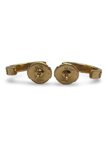 Boucles d'oreilles Créoles Cartier Love or rose 58 Facettes