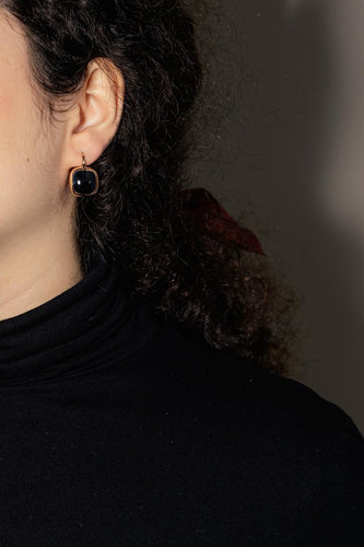 Boucles d'oreilles Boucles d'oreilles Dormeuses Or rose Onyx 58 Facettes 4911336RV