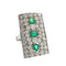 Bague Bague Art Déco émeraudes diamants 58 Facettes Q288A(739)