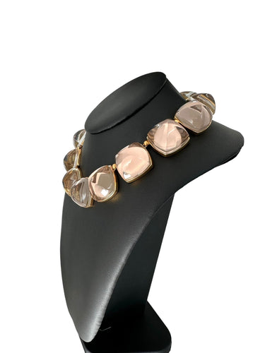 Collier Baccarat - Collier or jaune et cristaux de fumée 58 Facettes