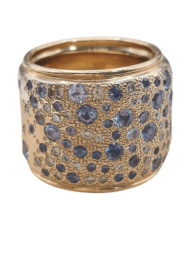 Bague 57 POMELLATO - Bague Sabbia en or jaune et saphirs 58 Facettes