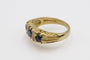 Bague 54.5 Bague en or sertie de saphirs et de diamants, Grande-Bretagne, Sheffield 58 Facettes 11556