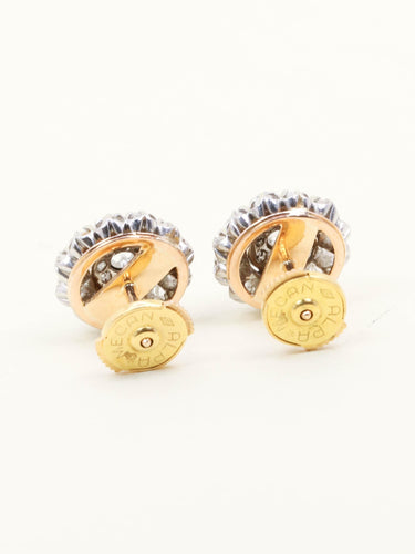 Boucles d'oreilles Boucles d'oreilles marguerite diamants taille ancienne 58 Facettes 1220.2