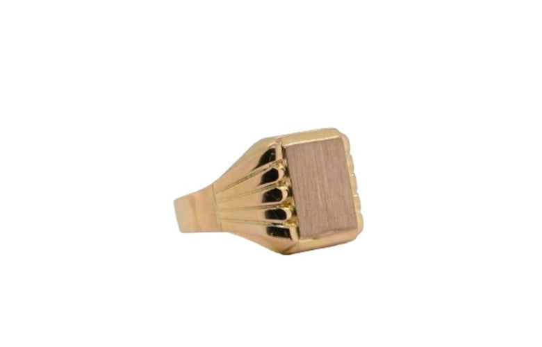 Bague Chevalière or jaune 58 Facettes