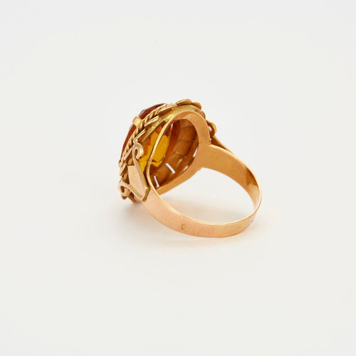 Bague 60 Bague or jaune citrine 58 Facettes LP629