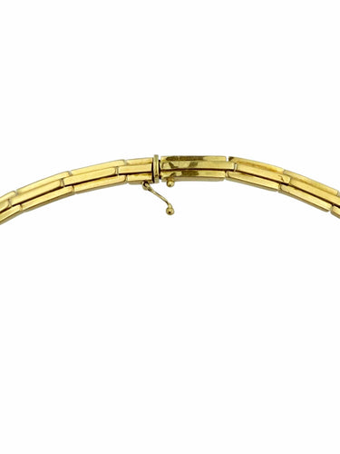 Collier Collier ras de cou rétro or jaune, diamants naturels et saphirs 58 Facettes