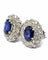Boucles d'oreilles Boucles d'oreilles en platine avec saphirs et diamants 58 Facettes