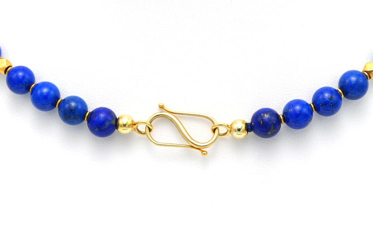 Collier Collier contemporain en or jaune 18 carats et lapis lazuli 58 Facettes B286