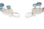 Boucles d'oreilles Boucles d'oreilles contemporaines en or blanc serties de topazes 58 Facettes 22186
