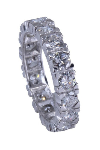 Bague 55 ALLIANCE PLATINE 17 DIAMANTS 58 Facettes 086681