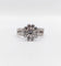 Bague marguerite vintage or blanc, 0,60 carat diamants serti illusion 58 Facettes A06236