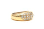 Bague 58 Bague contemporaine en or jaune 18 carats sertie de diamants 58 Facettes B503