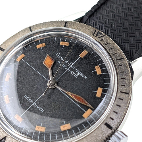 Montre Girard Perregaux RARE Deep Diver Ref 7897 Tropic Strap Vintage 58 Facettes