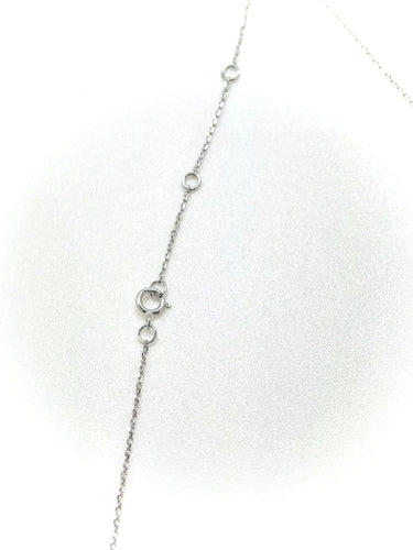 Collier COLLIER LA BRUNE ET LA BLONDE OR BLANC 3 DIAMANTS 0,15ct 58 Facettes M8927