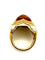 Bague 52 BVLGARI. Collection "Pyramide", bague 2 ors 18K et citrine 58 Facettes