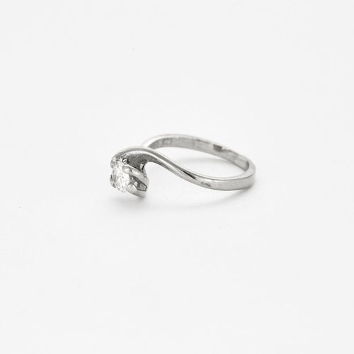 Bague 55 Bague Solitaire Vintage Or gris Diamant 0.50 ct 58 Facettes 240 510