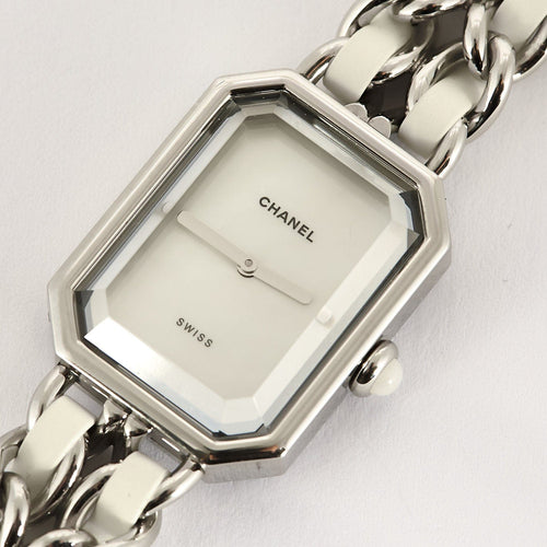 Montre CHANEL - Montre Première en acier et cuir XXL 58 Facettes