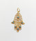 Pendentif Pendentif vintage or jaune Main de fatma orné de turquoises (circa 1950) 58 Facettes A04727