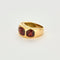 Bague 52.5 Bague jonc or jaune et grenat almandin 58 Facettes COL2882