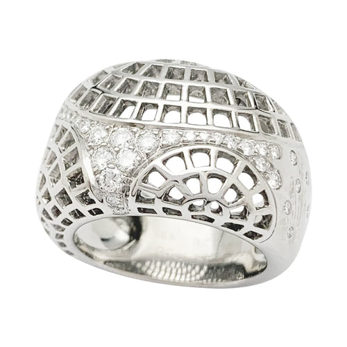 Bague 49 Bague Cartier, "Nouvelle Vague Paris", or blanc. 58 Facettes 31803