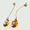 Boucles d'oreilles BOUCLES D'OREILLES MODERNES DU XXE SIÈCLE EN OR AVEC DIAMANTS ET GOUTTE DE CITRINE 58 Facettes Q983A