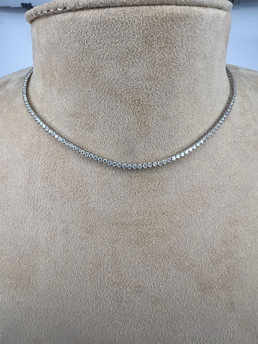 Collier Collier Tennis en or blanc et diamants 58 Facettes N-3071