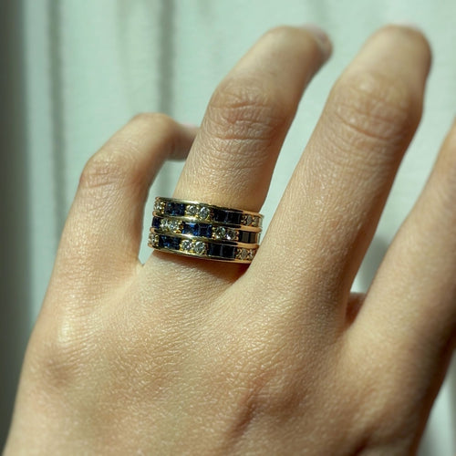 Bague 53 Bague - Or, Diamants & Saphirs 58 Facettes 250040SP