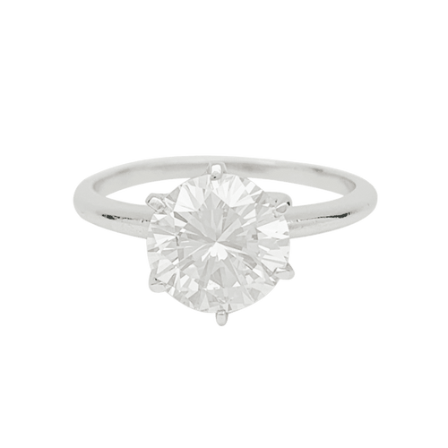 Bague 53 Solitaire platine et diamant, 2,23 carats. 58 Facettes 31441