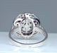 Bague 57 Bague or blanc diamants et rubis 58 Facettes AB308