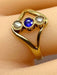 Bague 54 Bague or jaune, perles et pierre bleue 58 Facettes AB427