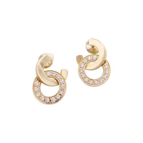 Boucles d'oreilles Boucles d'oreilles Piaget "Possession" or rose, diamants. 58 Facettes 34495