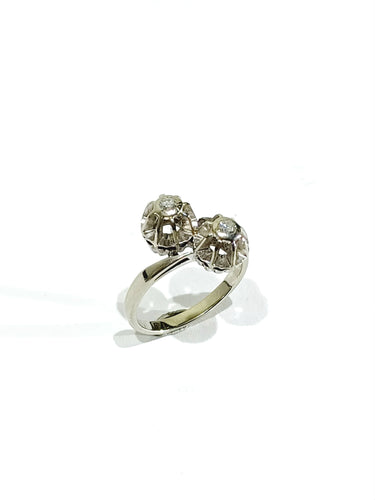 Bague 52 Bague « toi et moi » or blanc et diamants 58 Facettes