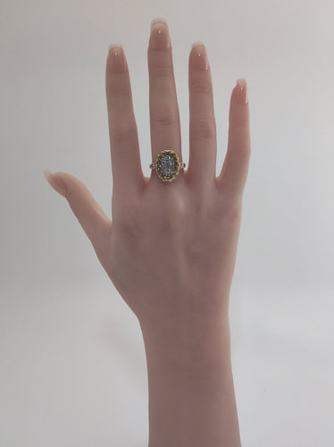 Prsten zlatý vavřín s diamanty 