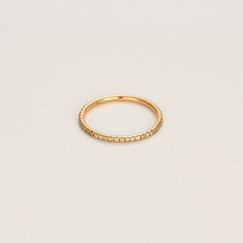 Bague 50 Alliance en or rose et diamants 58 Facettes LP1143