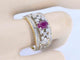 Bague 54 Bague en or jaune sertie de diamants et d'un rubis 58 Facettes 2240