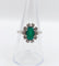 Bague 55 Bague marguerite vintage or blanc, chrysoprase et diamants 58 Facettes A05852