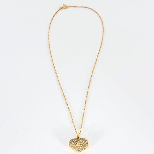 Collier or jaune diamants 58 Facettes