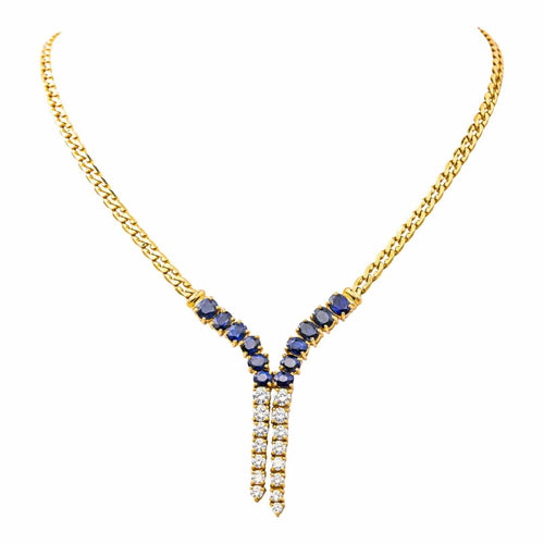 Collier Collier Négligé Or jaune Saphir, Diamant 58 Facettes 4324634CN