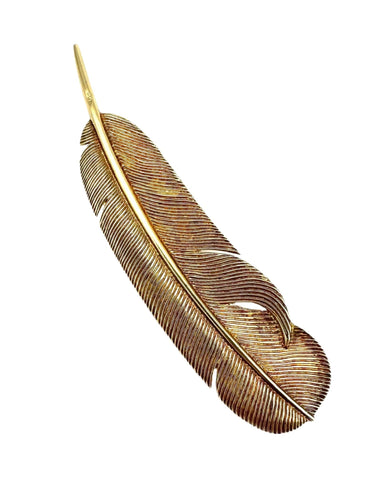 Broche HERMES7GEORGES LENFANT. Broche vintage or jaune 18K 58 Facettes